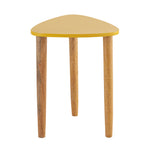 Avira Wooden Side Table, Small - Yellow