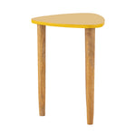 Avira Wooden Side Table, Small - Yellow