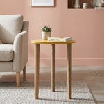 Avira Wooden Side Table, Small - Yellow