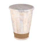 Elmor Wooden Side Table - Off White