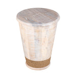 Elmor Wooden Side Table - Off White