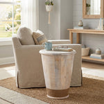 Elmor Wooden Side Table - Off White