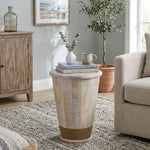 Elmor Wooden Side Table - Off White