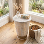 Elmor Wooden Side Table - Off White