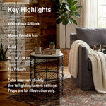 Solos Metal Side Table - Black & Natural