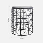 Solos Metal Side Table - Black & Natural