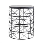 Solos Metal Side Table - Black & Natural