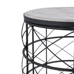 Solos Metal Side Table - Black & Natural