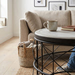 Solos Metal Side Table - Black & Natural