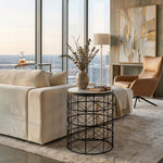 Solos Metal Side Table - Black & Natural