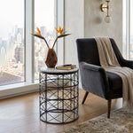 Solos Metal Side Table - Black & Natural