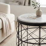 Solos Metal Side Table - Black & Natural