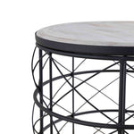 Iron Side Table with wooden Top For Home, Kitchen, Living Room And Office