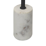Emmy Metal Side Table With Marble Base  - Black