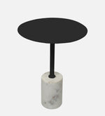 Emmy Metal & Marble Round Side Table For Indoor, Outdoor, Home And Office