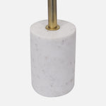 Emmy Metal Side Table With Marble Base - Gold