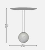 Stylish Metal & Marble Round Side Table For Indoor, Outdoor, Home And Office