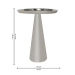 Zylen Metal Side Table - Silver