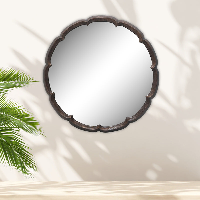 Wall Mirror With Metal Frame - Copper