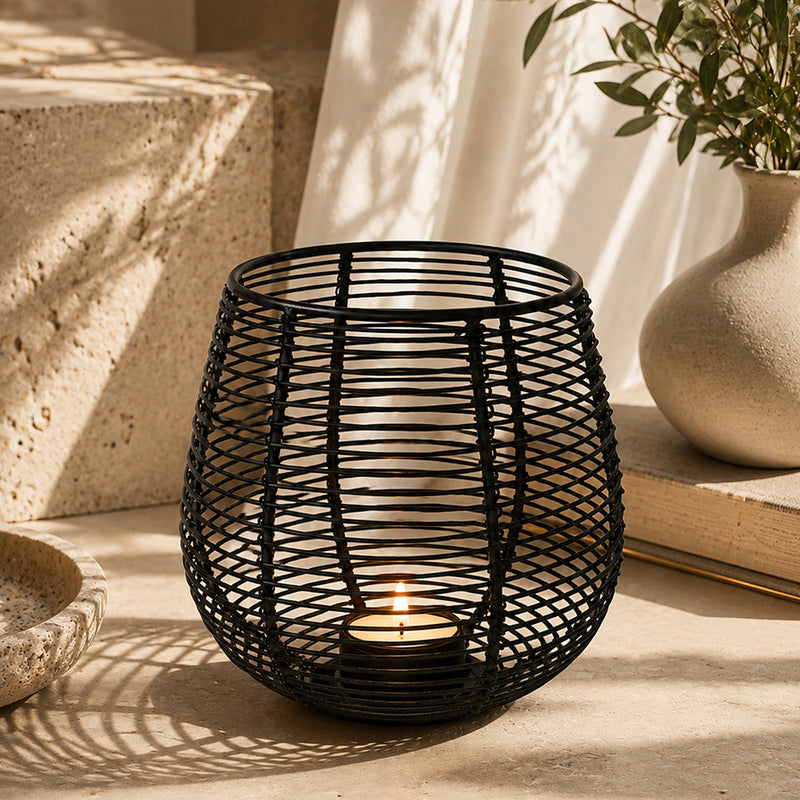 Metal Round Wire Lantern For Home Decor Small