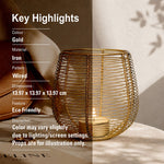 Metal Round Wire Lantern For Home Decor