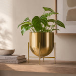 Linz Metal Planter, Small - Gold