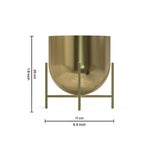 Linz Metal Planter, Small - Gold