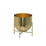 Linz Metal Planter, Small - Gold