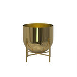Linz Metal Planter, Small - Gold