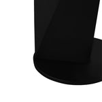 Flare Metal Side Table With Wooden Top - Black