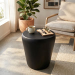 Metal Round Side Table - Black