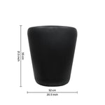 Metal Round Side Table - Black