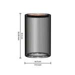 Cage Metal Stool With Wooden Top - Black