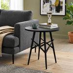 Eron Metal Side Table - Black
