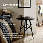 Eron Metal Side Table - Black