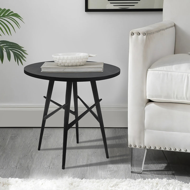 Eron Metal Side Table - Black