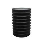 Zorr Metal Ribbed Side Table - Black