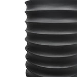 Zorr Metal Ribbed Side Table - Black