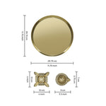 Gold Diya Set With Thali For Decor And Pooja