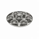 Silver Diya Set With Thali For Decor And Pooja (Set Of 8)