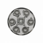 Silver Diya Set With Thali For Decor And Pooja (Set Of 8)