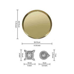 Aluminium Diya Set With Thali (Gold Finished) For Decor And Pooja (Set Of 8)
