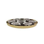 Aluminium Diya Set With Thali (Gold Finished) For Decor And Pooja (Set Of 8)