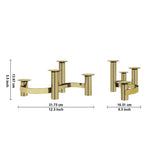 4 Cup Metal Candle Holder - Gold