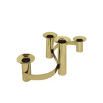 4 Cup Metal Candle Holder - Gold