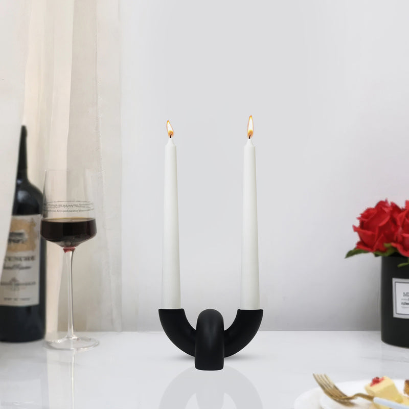 Steel Candle Holder,  2 Cup Tealight Holder