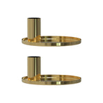 Pack Of 2 Candle Holder, Steel Tealight Holder Gold