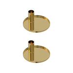 Pack Of 2 Candle Holder, Steel Tealight Holder Gold