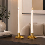 Pack Of 2 Candle Holder, Steel Tealight Holder Gold