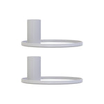 Pack Of 2 Candle Holder, Steel Tealight Holder White